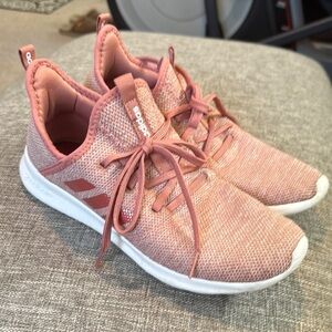 Adidas Pink Knit Sneakers with White Sole
